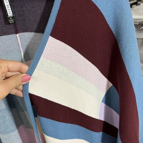 ANTHROPOLOGIE Plenty x Tracy Reese Geometric Poncho Sweater, Oversized Size XS/S - Picture 7 of 11